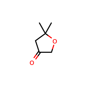 Chemical structure of 5,5-dimethyloxolan-3-one , CAS 3132-22-7, AChemBlock T95243