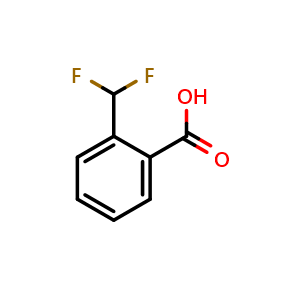 Chemical structure of 2-(Difluoromethyl)benzoic acid , CAS 799814-32-7, AChemBlock T95260