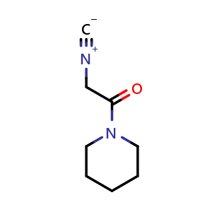 Chemical structure of 2-isocyano-1-(1-piperidyl)ethanone , CAS 67434-28-0, AChemBlock T95262