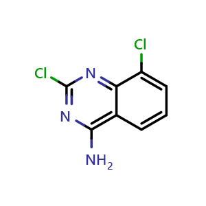Chemical structure of 2,8-Dichloroquinazolin-4-amine , CAS 1107694-84-7, AChemBlock T95284