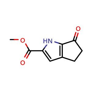 Chemical structure of methyl 6-oxo-4,5-dihydro-1H-cyclopenta[b]pyrrole-2-carboxylate , CAS 1041430-92-5, AChemBlock T95307
