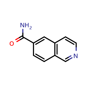 Chemical structure of isoquinoline-6-carboxamide , CAS 1158754-94-9, AChemBlock T95329