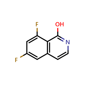 Chemical structure of 6,8-difluoroisoquinolin-1-ol , CAS 1368752-55-9, AChemBlock T95337