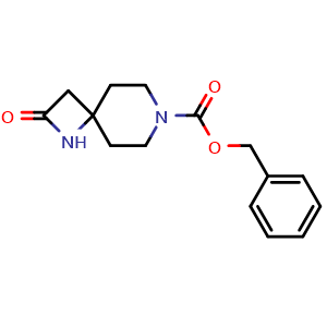Chemical structure of benzyl 2-oxo-1,7-diazaspiro[3.5]nonane-7-carboxylate , CAS 252720-36-8, AChemBlock T95356