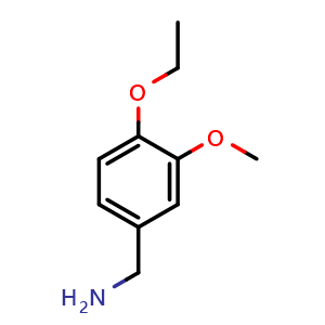 Chemical structure of 1-(4-Ethoxy-3-methoxyphenyl)methanamine , CAS 93489-14-6, AChemBlock T95361