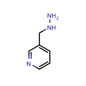 Chemical structure of 3-(Hydrazinylmethyl)pyridine , CAS 7112-38-1, AChemBlock T95367