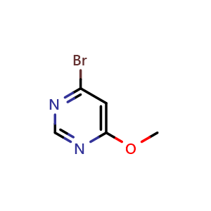 Chemical structure of 4-Bromo-6-methoxypyrimidine , CAS 69543-97-1, AChemBlock T95368
