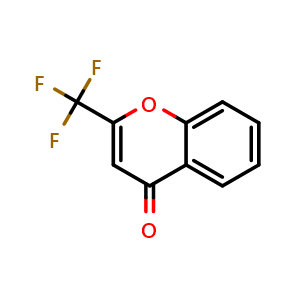 Chemical structure of 2-(Trifluoromethyl)-4H-1-benzopyran-4-one , CAS 151668-40-5, AChemBlock T95374