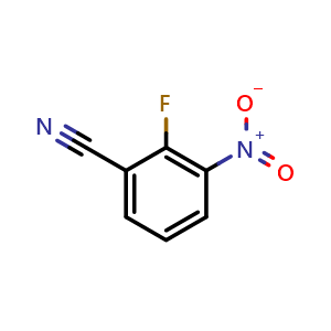 Chemical structure of 2-Fluoro-3-nitrobenzonitrile , CAS 1214328-20-7, AChemBlock T95429