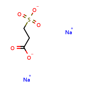 Chemical structure of Sodium 3-sulfonatopropanoate , AChemBlock T95435