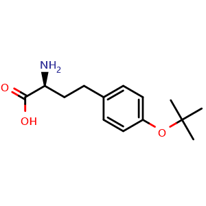 Chemical structure of (S)-2-Amino-4-(4-tert-butoxyphenyl)butanoic acid , CAS 1263046-58-7, AChemBlock T95444