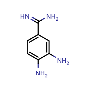 Chemical structure of 3,4-Diaminobenzimidamide , CAS 68827-43-0, AChemBlock T95462