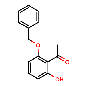 Chemical structure of 1-(2-hydroxy-6-phenylmethoxyphenyl)ethanone , CAS 4047-24-9, AChemBlock T95468