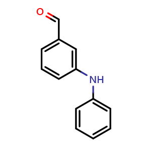 Chemical structure of 3-(phenylamino)benzaldehyde , CAS 344333-82-0, AChemBlock T95470