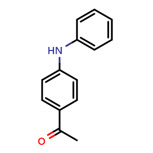 Chemical structure of 1-(4-Anilinophenyl)ethanone , CAS 23600-83-1, AChemBlock T95475