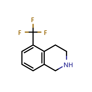 Chemical structure of 5-(Trifluoromethyl)-1,2,3,4-tetrahydroisoquinoline , CAS 215788-34-4, AChemBlock T95478