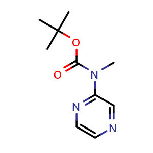 Chemical structure of tert-butyl (pyrazin-2-yl)methylcarbamate , CAS 1026790-47-5, AChemBlock T95501