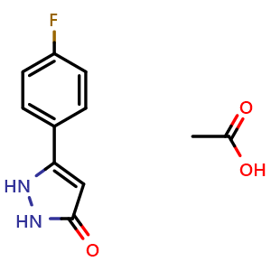 5-(4-fluorophenyl)-1,2-dihydropyrazol-3-one,acetic acid