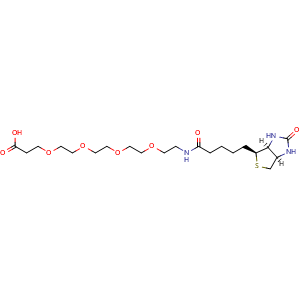 Chemical structure of Biotin-PEG4-CH2CH2COOH , CAS 721431-18-1, AChemBlock T95532