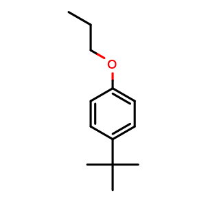 Chemical structure of 1-tert-Butyl-4-propoxybenzene , CAS 108318-78-1, AChemBlock T95551