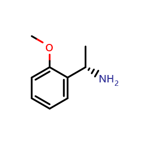 Chemical structure of (S)-1-(2-methoxyphenyl)ethanamine , CAS 68285-24-5, AChemBlock T95593