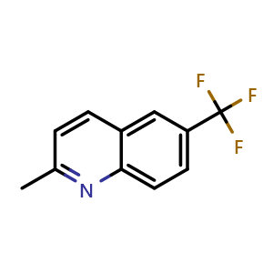 Chemical structure of 2-Methyl-6-(trifluoromethyl)quinoline , CAS 66023-21-0, AChemBlock T95594