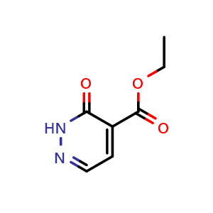 Chemical structure of Ethyl 3-oxo-2,3-dihydropyridazine-4-carboxylate , CAS 1445-55-2, AChemBlock T95605