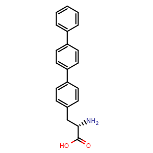 Chemical structure of 4-(Biphenyl-4-yl)-L-phenylalanine , CAS 1451156-16-3, AChemBlock T95618