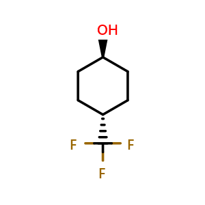 Chemical structure of trans-4-(Trifluoromethyl)cyclohexanol , CAS 75091-93-9, AChemBlock T95625
