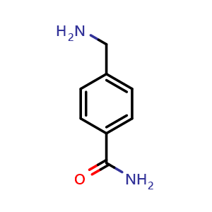 Chemical structure of 4-(aminomethyl)benzamide , CAS 369-53-9, AChemBlock T95629
