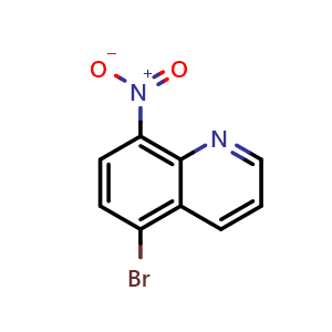 Chemical structure of 5-Bromo-8-nitroquinoline , CAS 176967-80-9, AChemBlock T95632