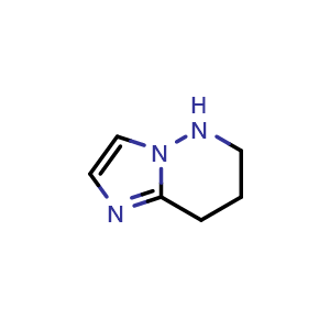 Chemical structure of 5,6,7,8-tetrahydro-Imidazo[1,2-b]pyridazine , CAS 54760-47-3, AChemBlock T95661