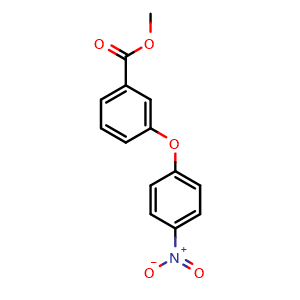 Chemical structure of methyl 3-(4-nitrophenoxy)benzoate , CAS 212189-48-5, AChemBlock T95667