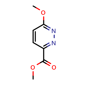 Chemical structure of methyl 6-methoxypyridazine-3-carboxylate , CAS 19194-96-8, AChemBlock T95686