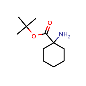 Chemical structure of tert-Butyl 1-aminocyclohexanecarboxylate , CAS 4507-58-8, AChemBlock T95698