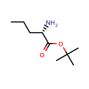 Chemical structure of L-Norvaline tert-butyl ester , CAS 15911-75-8, AChemBlock T95700