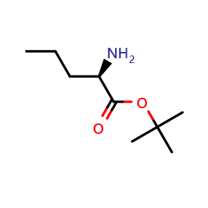 Chemical structure of D-Norvaline tert-butyl ester , CAS 158741-16-3, AChemBlock T95701
