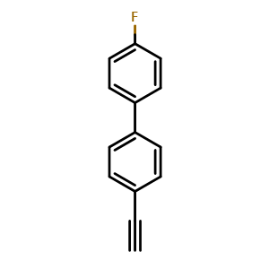 Chemical structure of 4-Ethynyl-4'-fluoro-biphenyl , CAS 58609-43-1, AChemBlock T95704