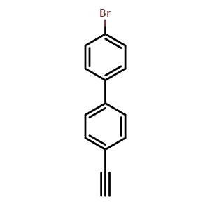 Chemical structure of 4-Bromo-4'-ethynyl-biphenyl , CAS 109797-76-4, AChemBlock T95706