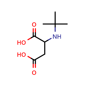 Chemical structure of N-tert-Butyl-DL-aspartic acid , CAS 31861-95-7, AChemBlock T95710