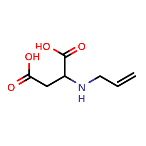 Chemical structure of N-2-Propen-1-yl-DL-aspartic acid , CAS 22415-37-8, AChemBlock T95711