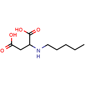 Chemical structure of N-Pentyl-DL-aspartic acid , CAS 181797-74-0, AChemBlock T95713