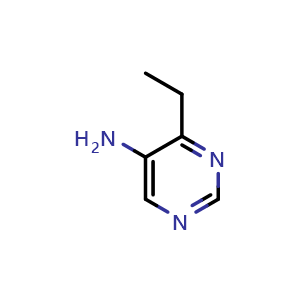 Chemical structure of 4-ethylpyrimidin-5-amine , CAS 156817-94-6, AChemBlock T95718
