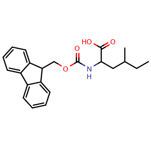 Chemical structure of N-Fmoc-4-methyl-DL-norleucine , CAS 1704026-58-3, AChemBlock T95733