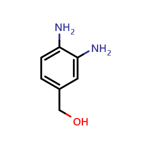 Chemical structure of (3,4-diaminophenyl)methanol , CAS 63189-98-0, AChemBlock T95751