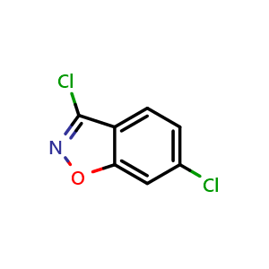 Chemical structure of 3,6-Dichlorobenzo[d]isoxazole , CAS 16263-54-0, AChemBlock T95774