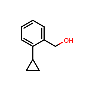 Chemical structure of (2-cyclopropylphenyl)methanol , CAS 118184-68-2, AChemBlock T95789