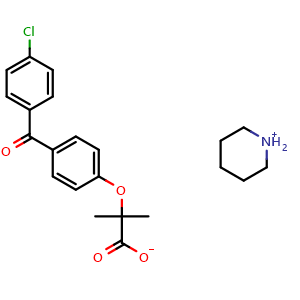 piperidinium 2-(4-(4-chlorobenzoyl)phenoxy)-2-methylpropanoate