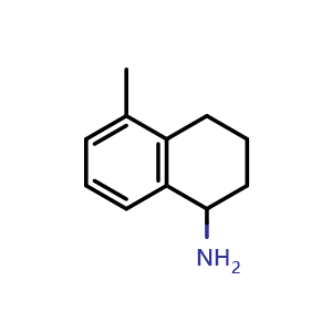 Chemical structure of 5-methyl-1,2,3,4-tetrahydronaphthalen-1-amine , CAS 907973-40-4, AChemBlock T95811