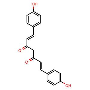 Chemical structure of BisdeMethoxycurcuMin , CAS 33171-05-0, AChemBlock T95819